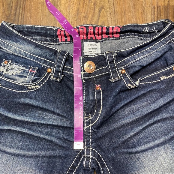 Hydraulic Jeans Bailey Dark Wash Cropped Sz 3/4 - Picture 5 of 5